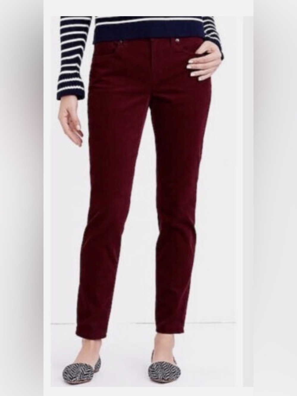 NWT J. Crew Factory Boot Cut Corduroy Jeans in Burgundy